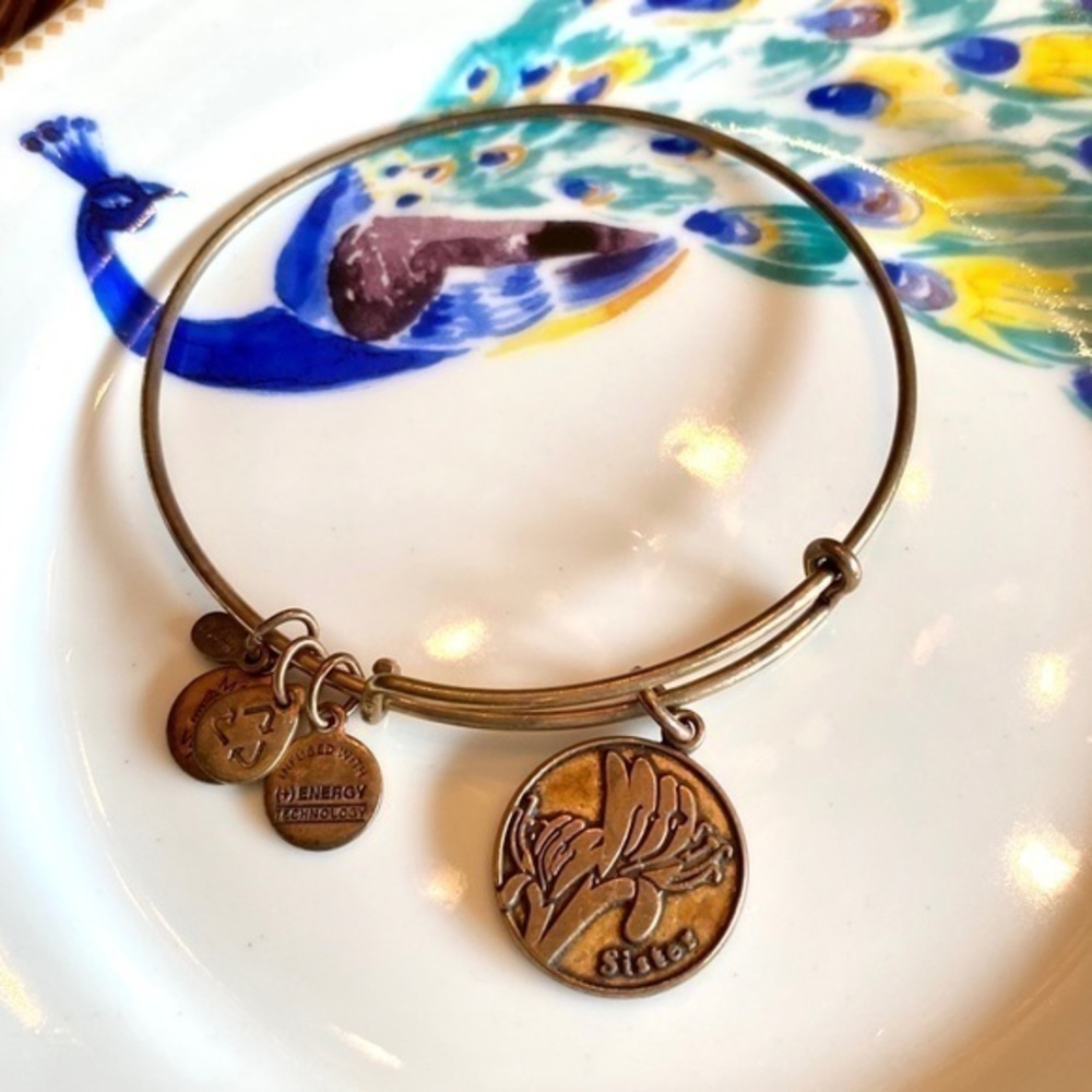 Alex and Ani “Sister” Gold Charm Bracelet